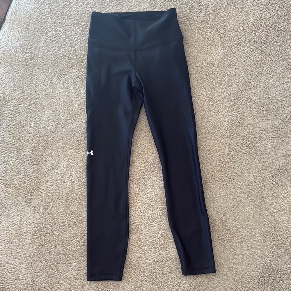 NWT Under Armour Midnight Black High-Waisted Compression Ankle Legging